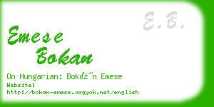 emese bokan business card